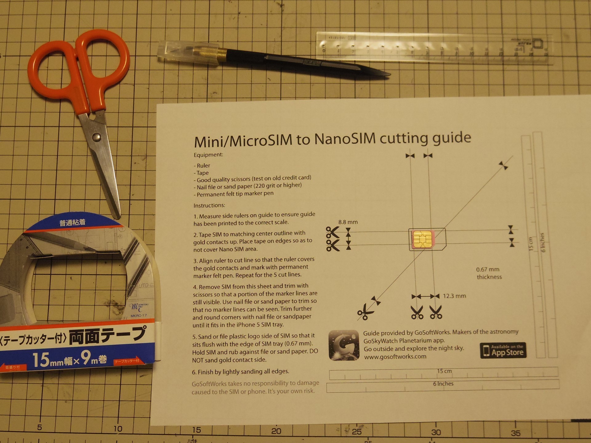 Micro Simカードをnano Simサイズにカット Onigiristream